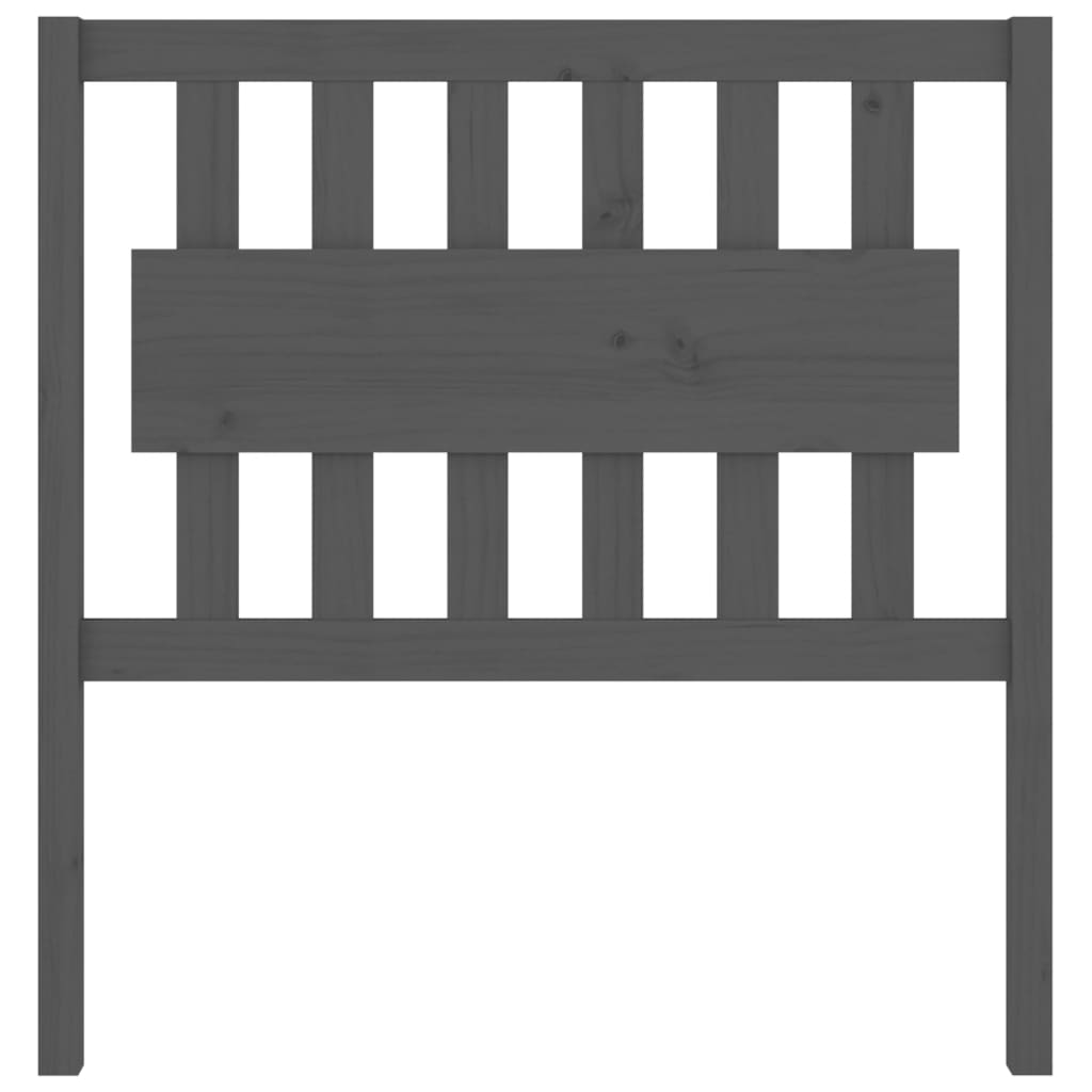 Cabeceira de cama 95,5x4x100 cm pinho maciço cinzento