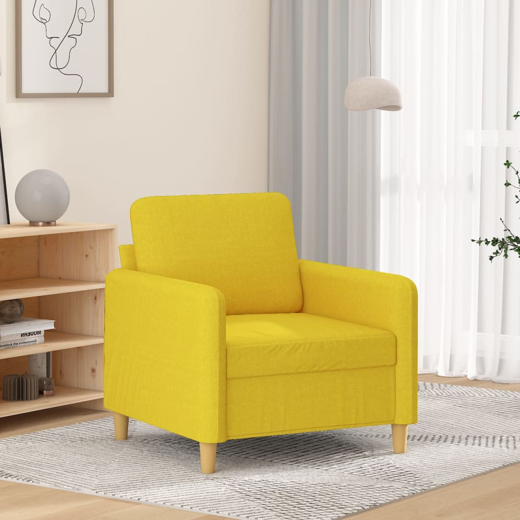 Poltrona 60 cm tecido amarelo-claro