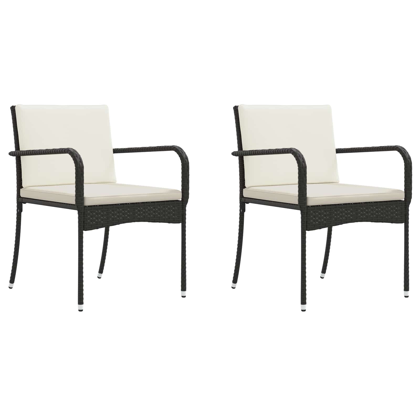Conjunto para jardim preto vime PE