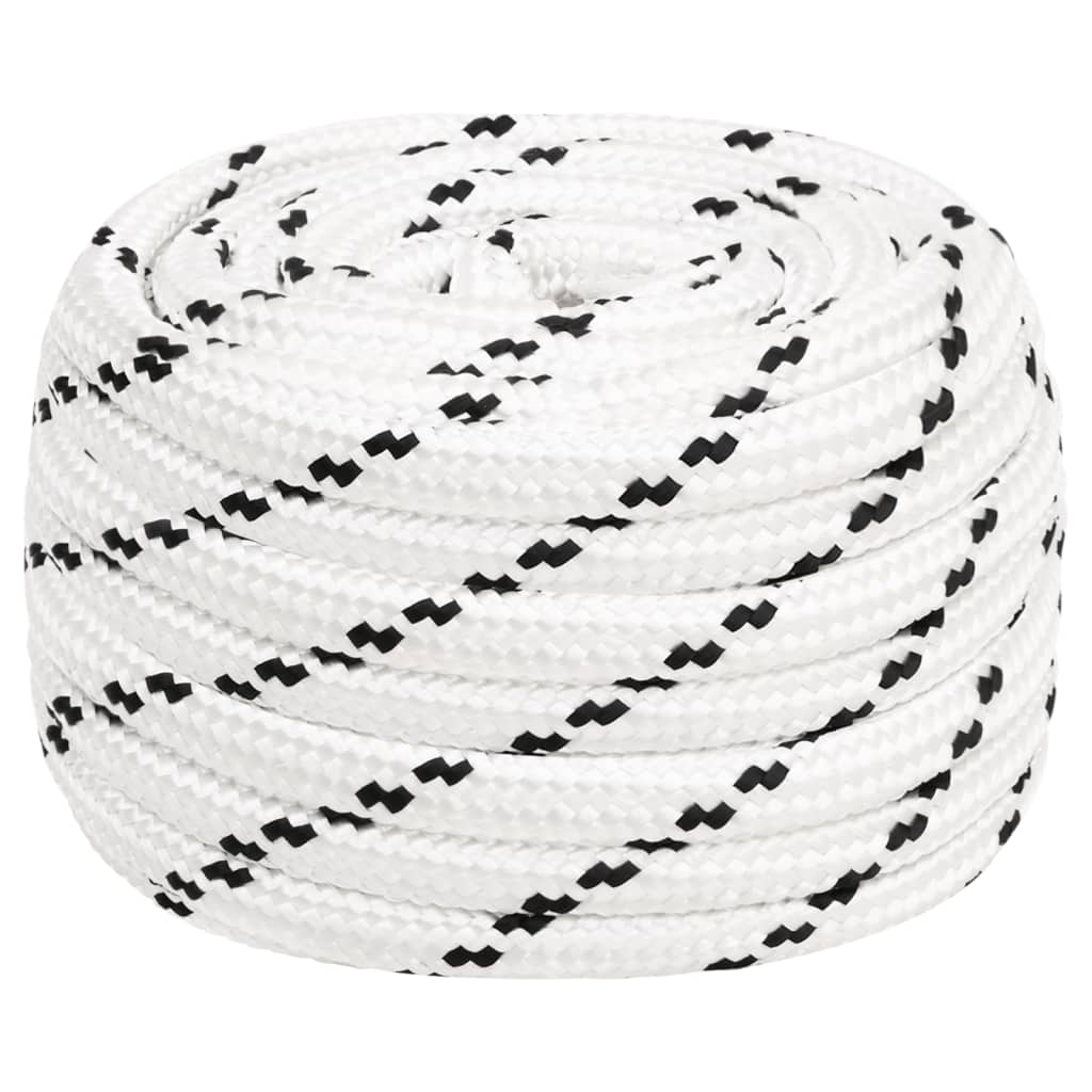 Corda de trabalho 16 mm 100 m poliéster branco