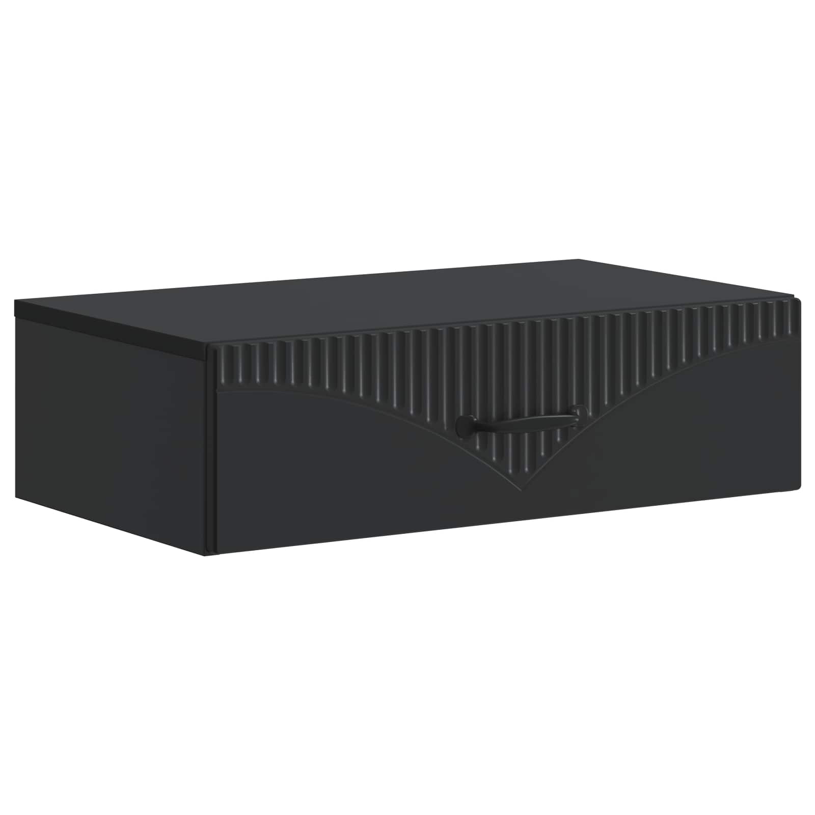 Mesa lateral de parede preto 59 x 34,5 x 17 cm