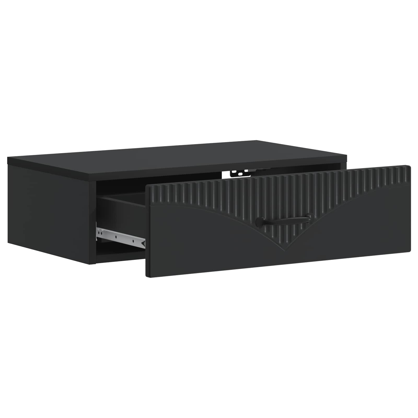 Mesa lateral de parede preto 59 x 34,5 x 17 cm