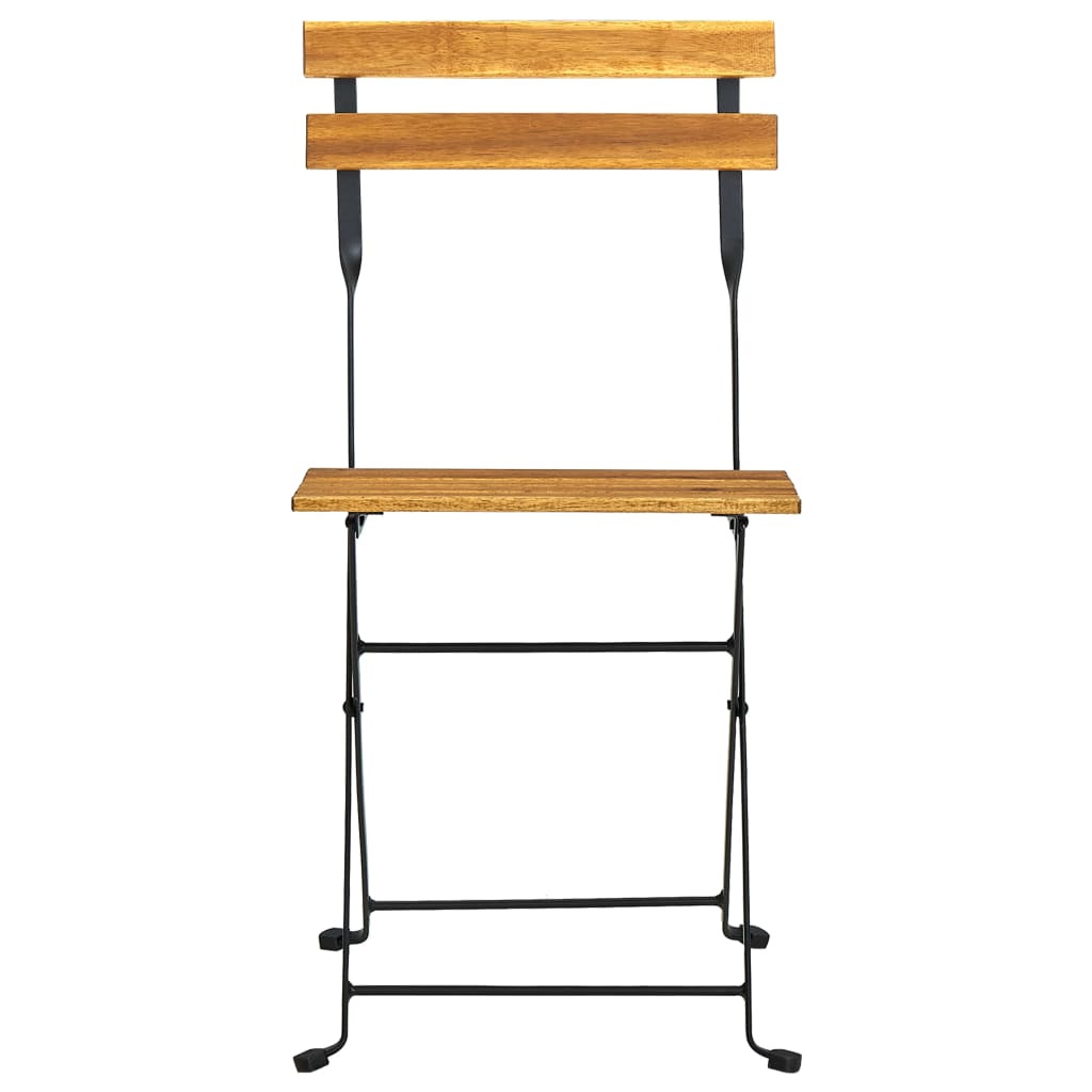 5 Pcs conjunto dobrável de jantar p/ jardim acácia maciça