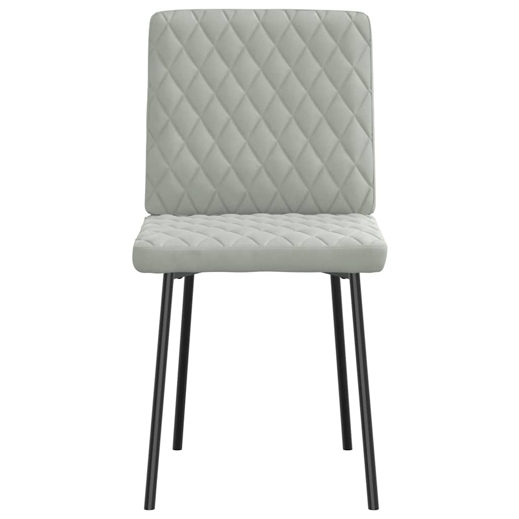 Cadeiras de jantar 4 pcs veludo cinzento-claro