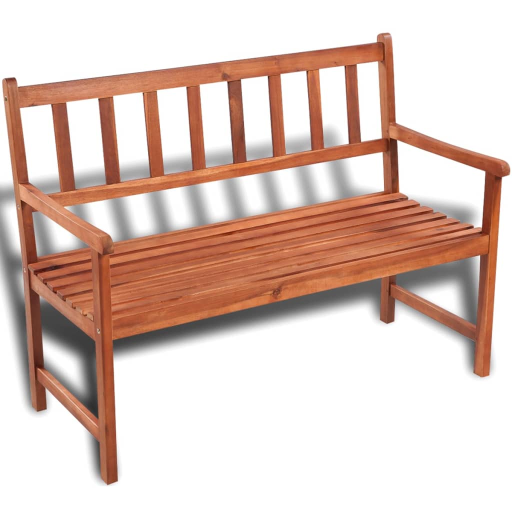 Banco de jardim 120 cm madeira de acácia maciça