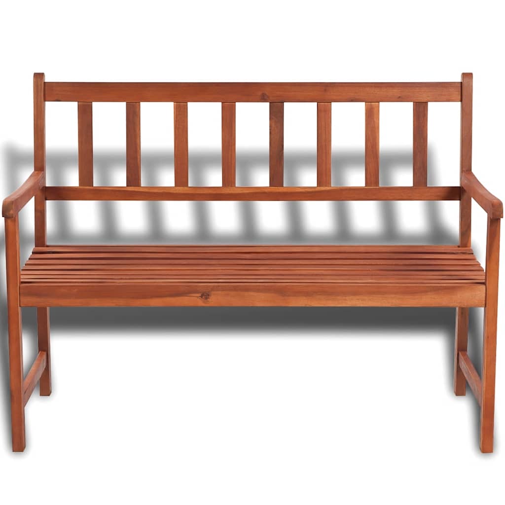Banco de jardim 120 cm madeira de acácia maciça