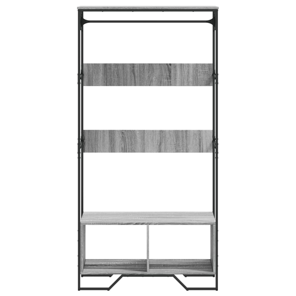 Roupeiro 90x50x180 cm derivados de madeira cinzento sonoma