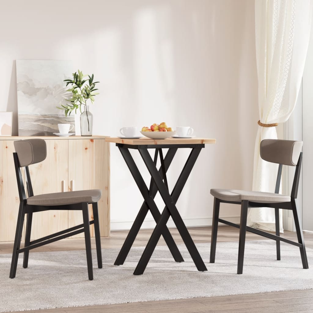 Mesa de jantar estrutura em x 50x50x75,5 cm pinho/aço