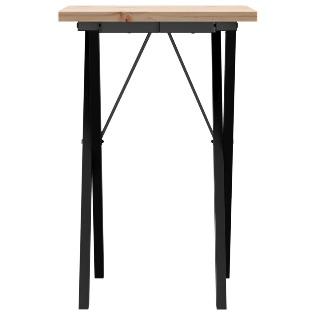 Mesa de jantar estrutura em x 50x50x75,5 cm pinho/aço