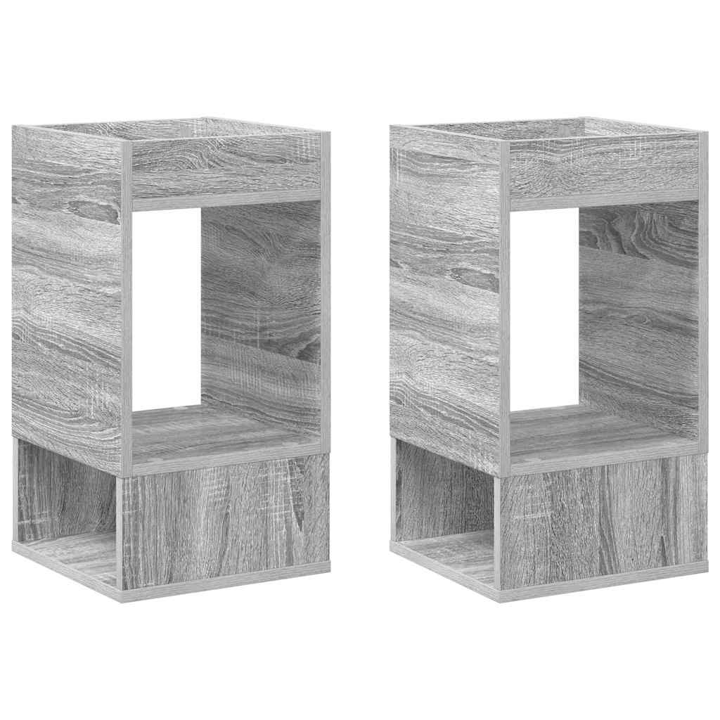 Mesa de apoio 2 unid. cinza sonoma 30 x 30 x 56 cm