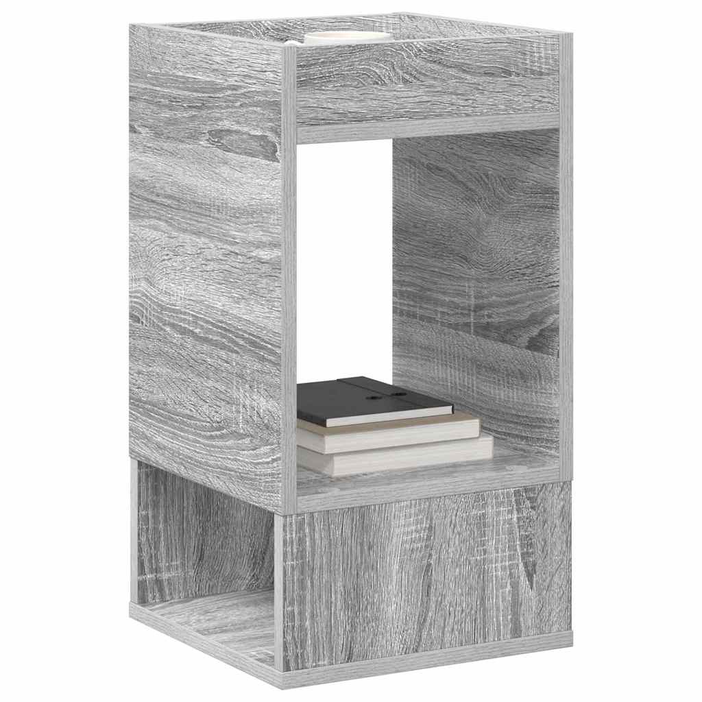 Mesa de apoio 2 unid. cinza sonoma 30 x 30 x 56 cm