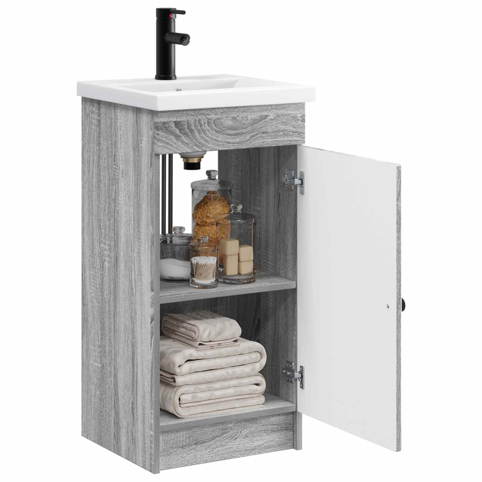 Gabinete de banheiro com pia sonoma cinzento 42 x 40 x 84,5 cm