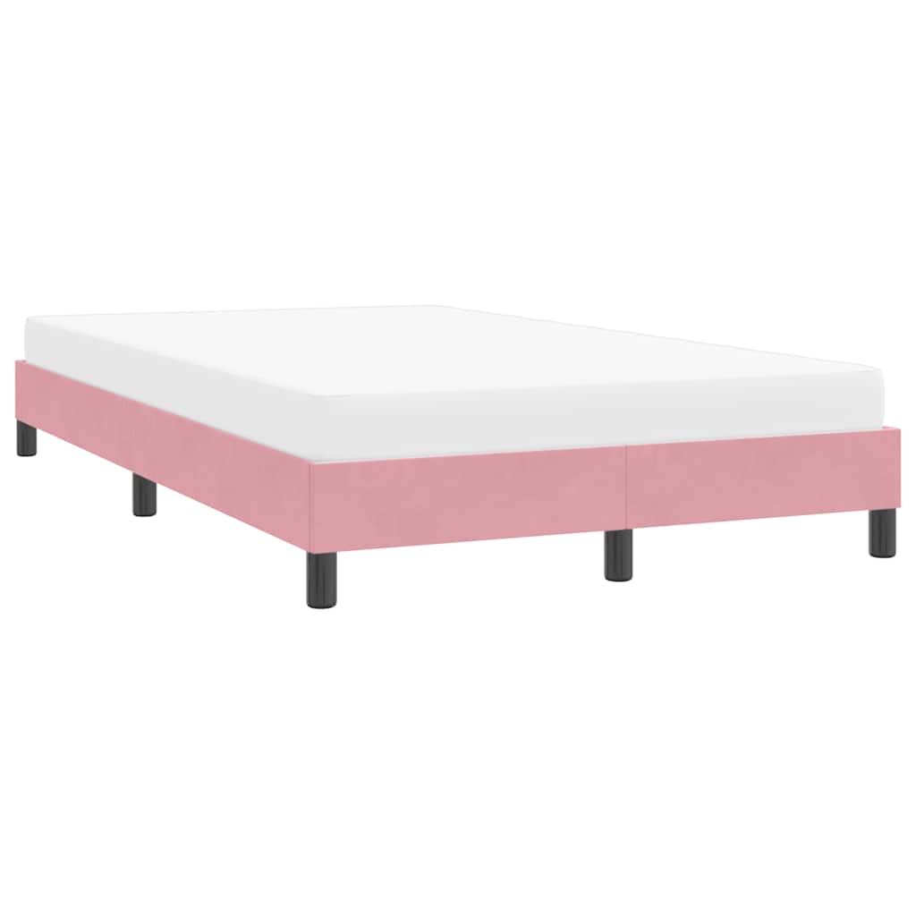 Estrutura de cama sem colchão 120x220 cm veludo rosa
