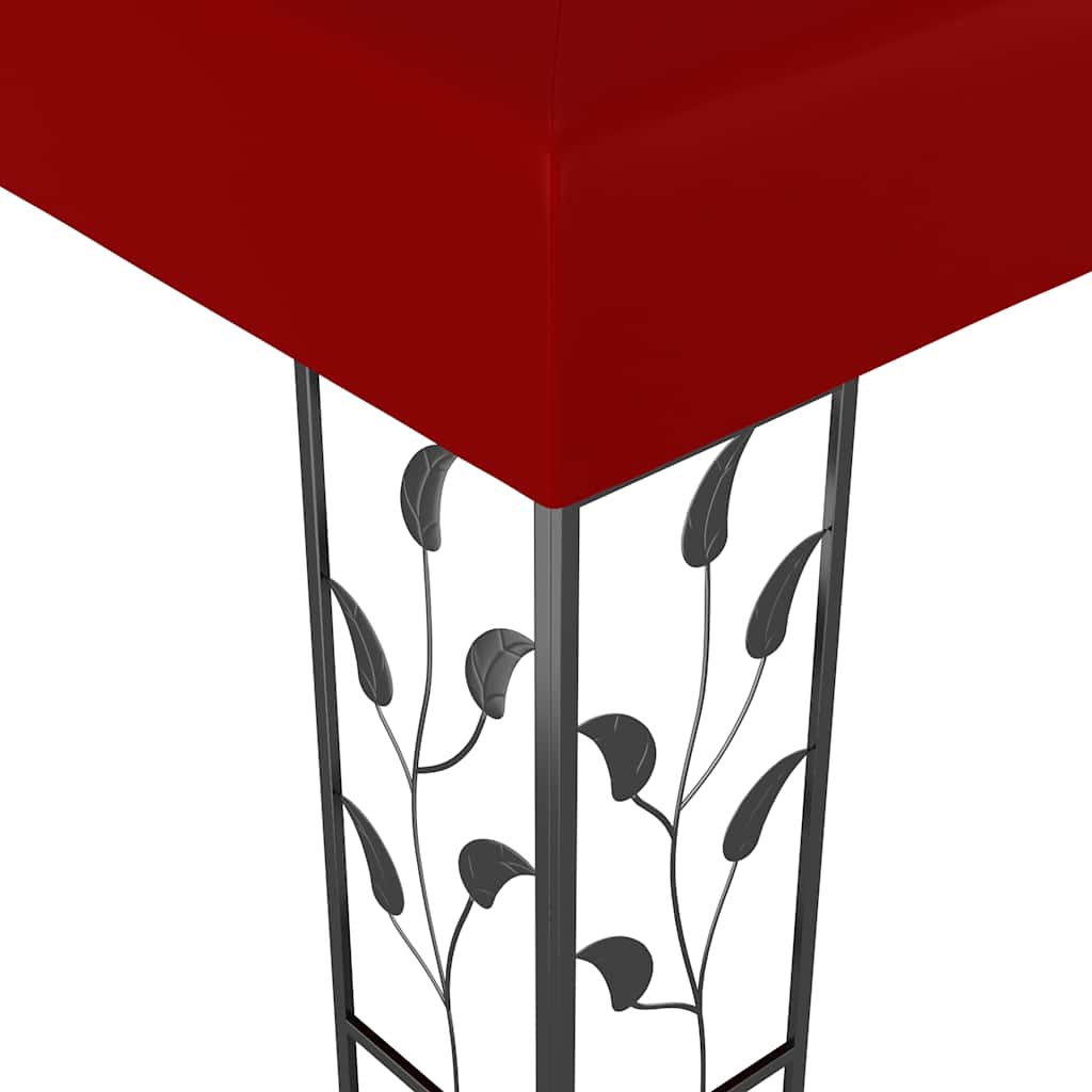 Gazebo 3x3 m vermelho tinto