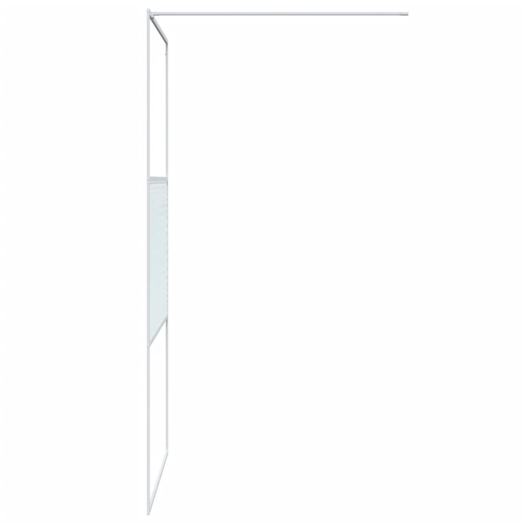Divisória de chuveiro branco 100x195 cm vidro esg transparente