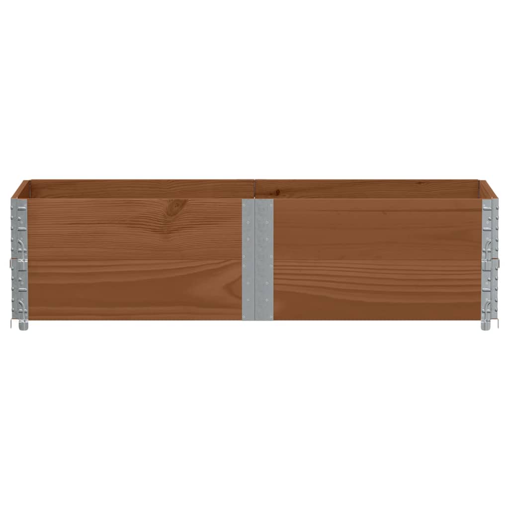 Colares p/ paletes 2 pcs 150x50cm madeira pinho maciça castanho