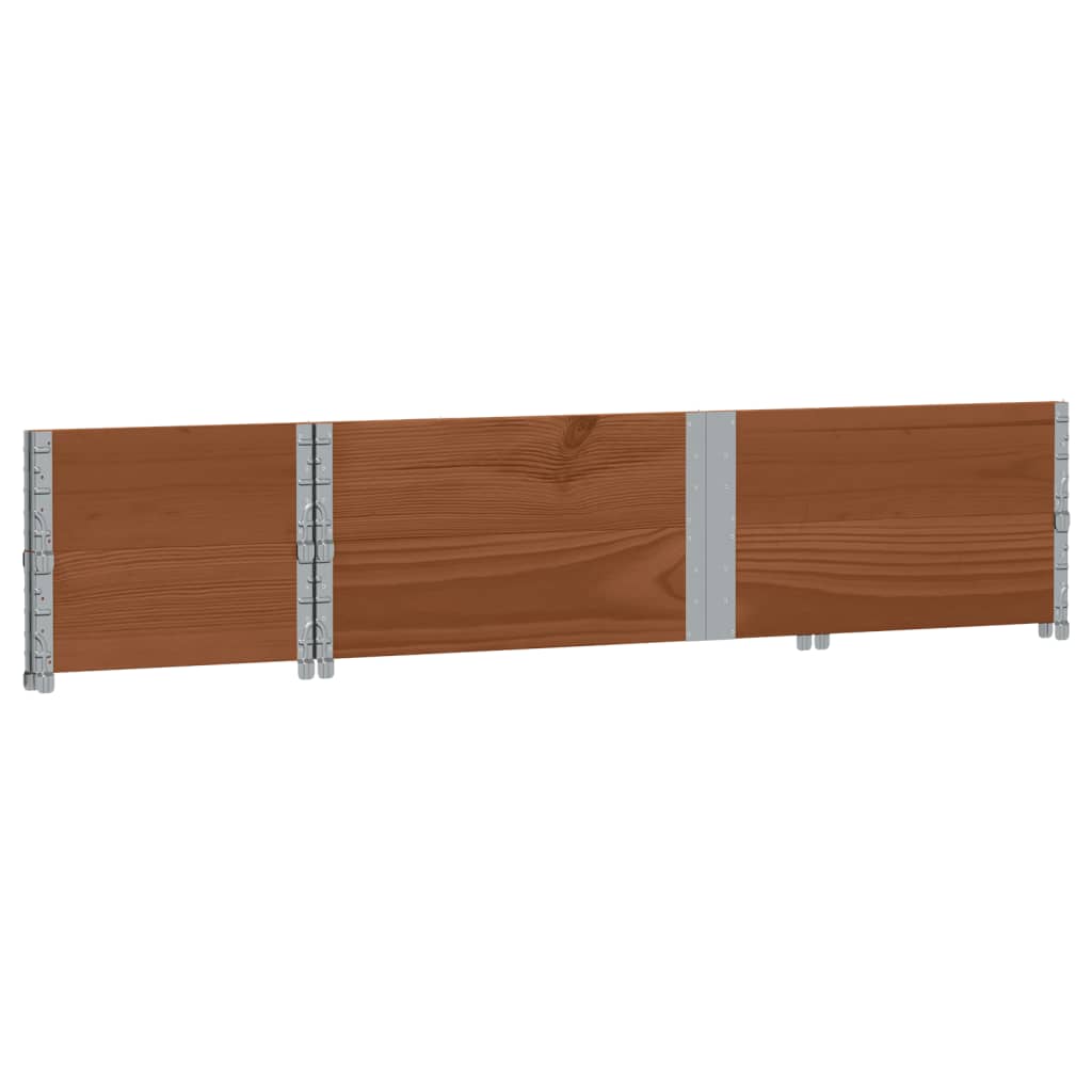 Colares p/ paletes 2 pcs 150x50cm madeira pinho maciça castanho
