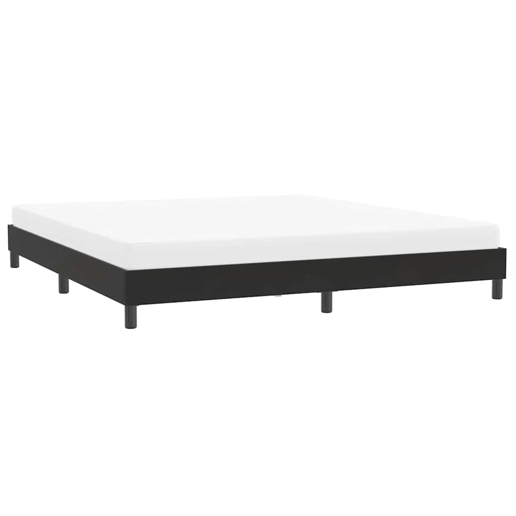 Estrutura de cama sem colchão 200x220 cm veludo preto