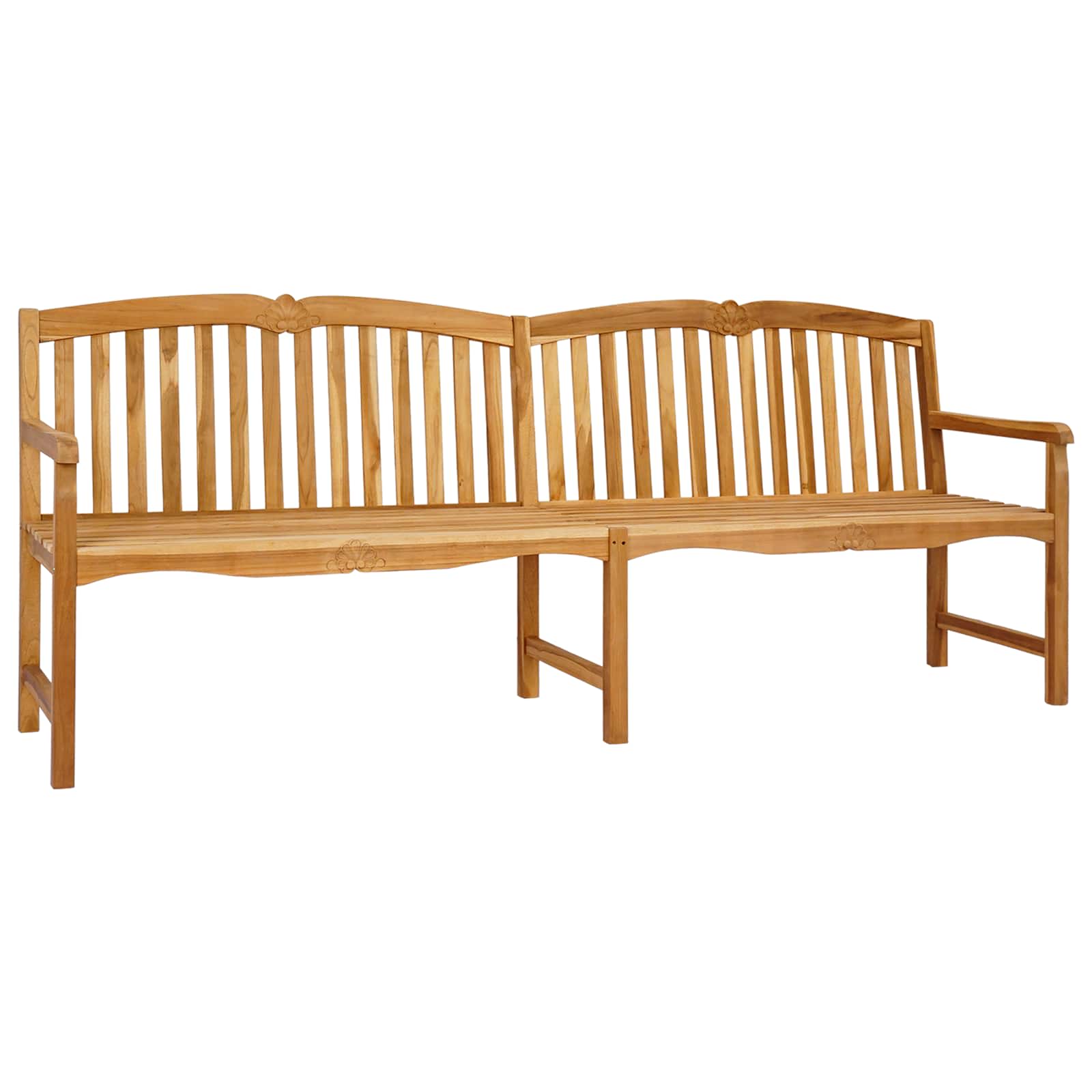 Banco rosa esculpido à mão 228 x 61 x 94,5 cm natural