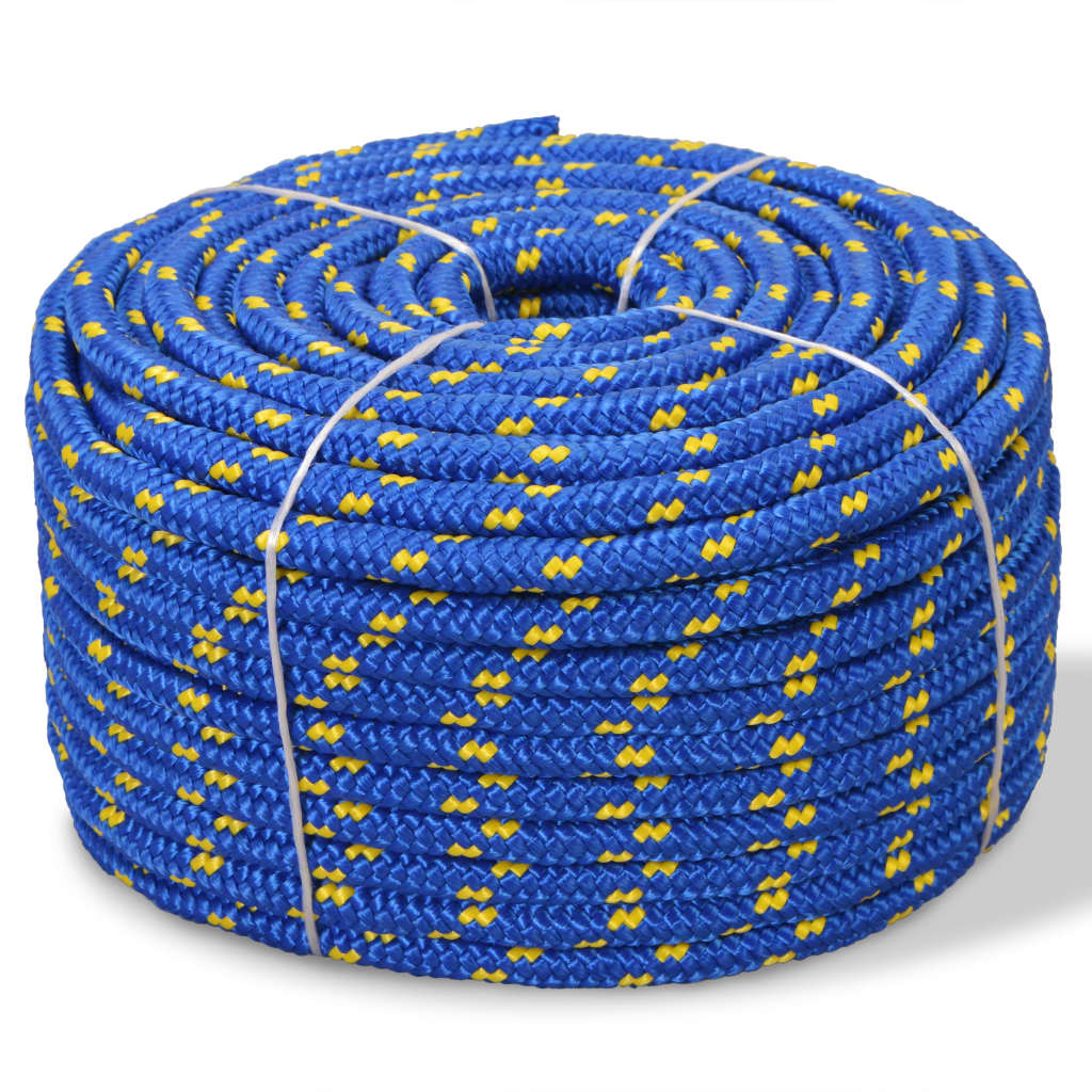 Corda náutica em polipropileno 14 mm 50 m azul