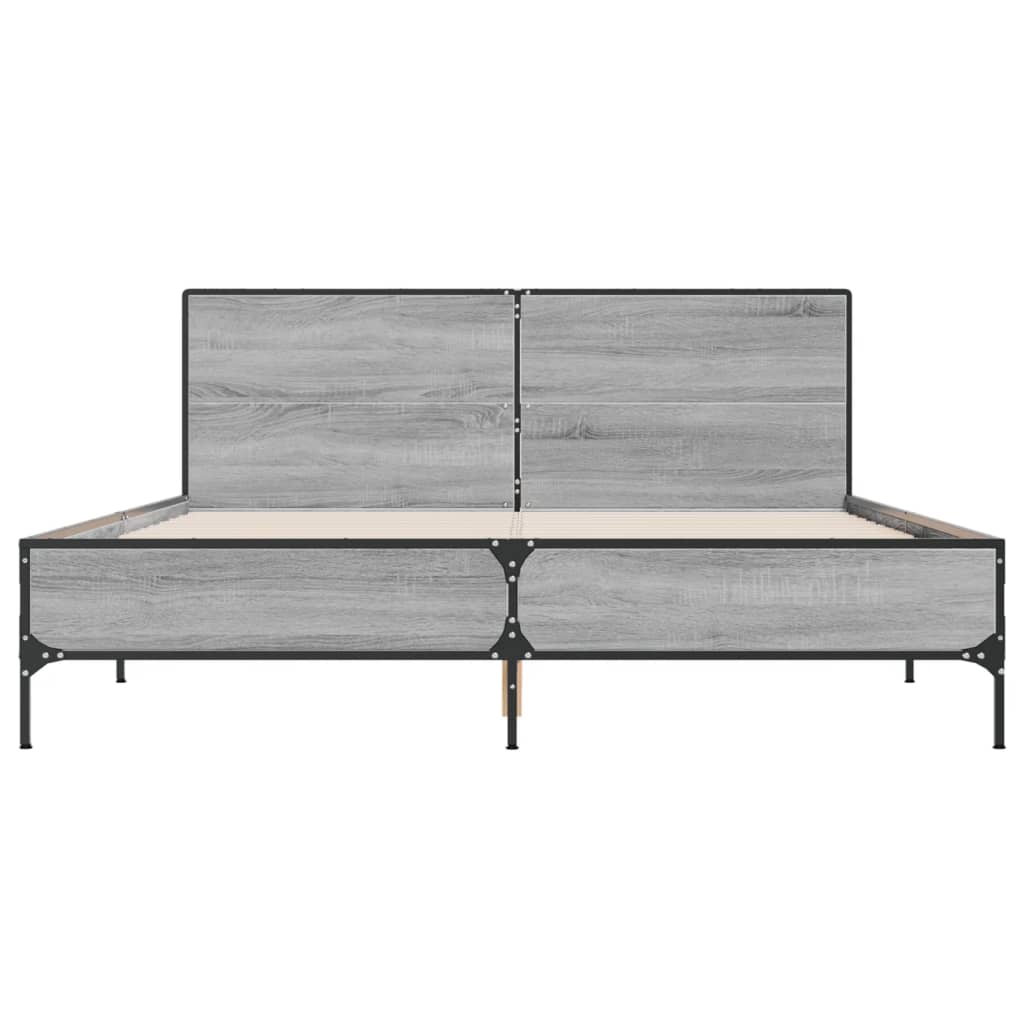 Estrutura de cama 160x200 cm derivados de madeira/metal