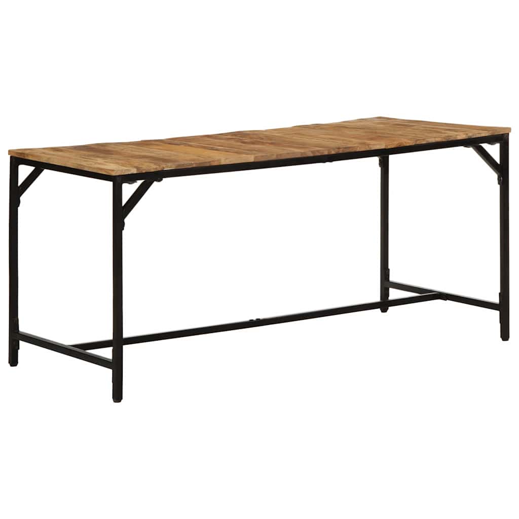 Mesa de jantar 160x80x75 cm madeira de mangueira maciça áspera