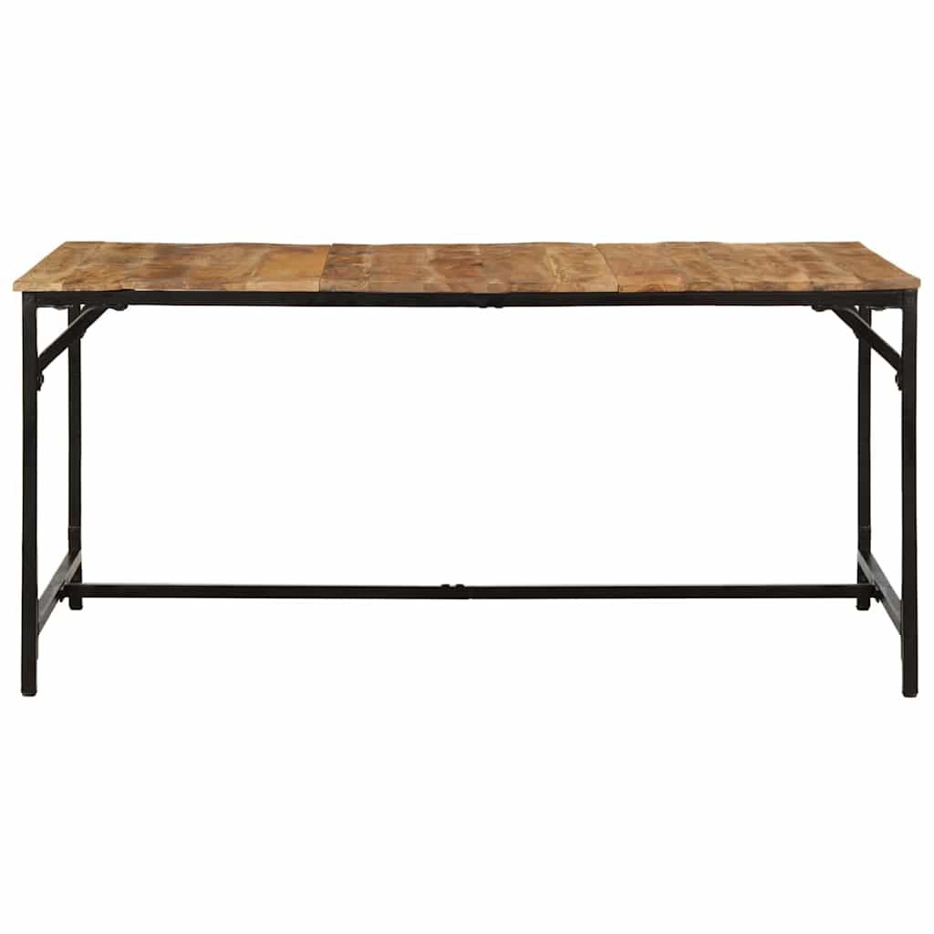 Mesa de jantar 160x80x75 cm madeira de mangueira maciça áspera