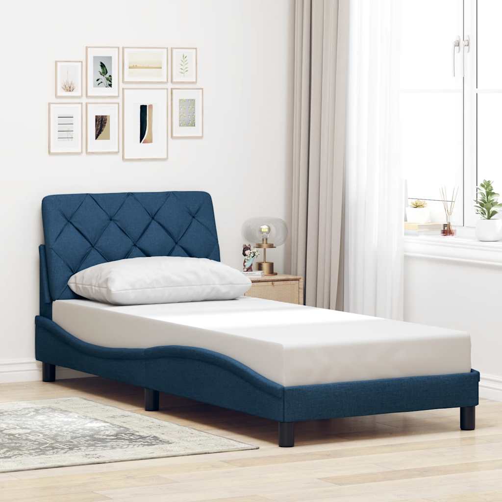 Estrutura de cama sem colchão 80x200 cm azul