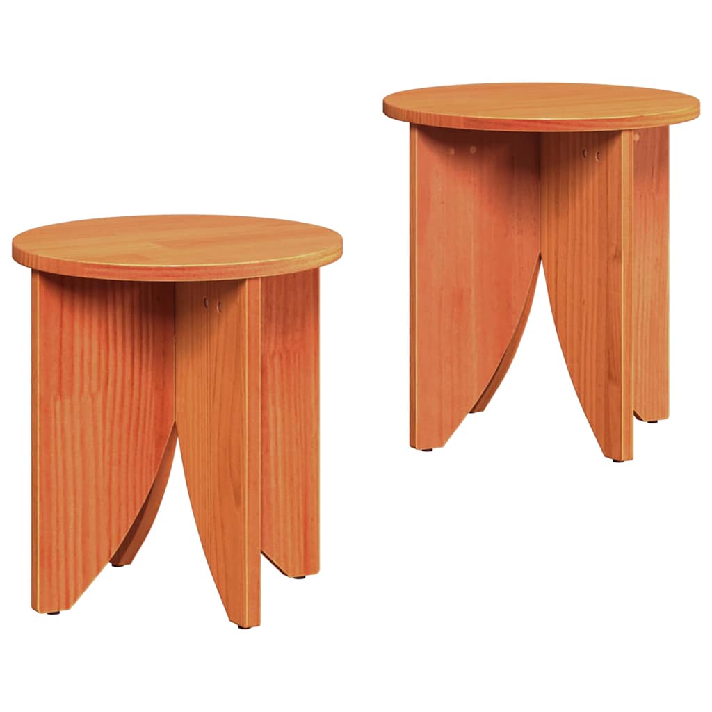 Mesa de centro 2 unid. marrom cera 41,5 x 41,5 x 44 cm