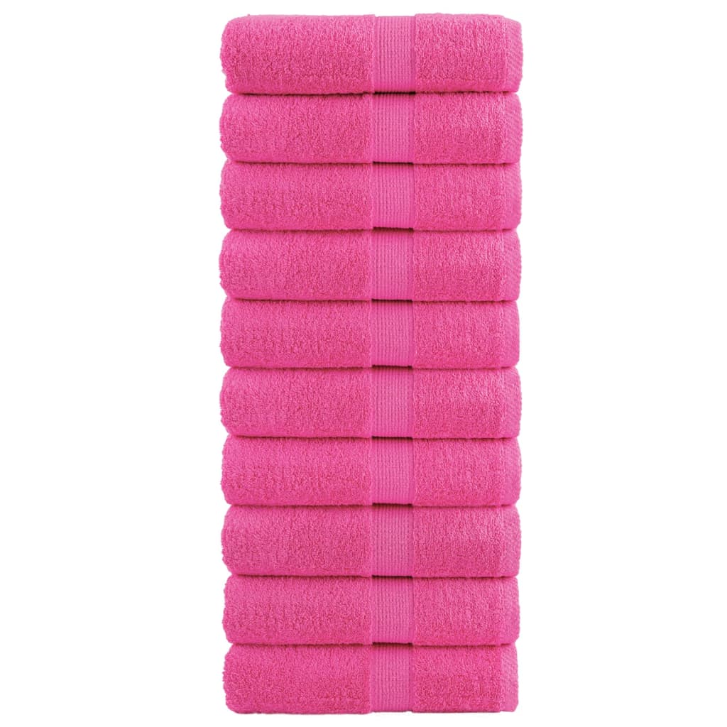Toalhas de rosto premium solund 10 unidades rosa 30x30 cm 600 g/m²