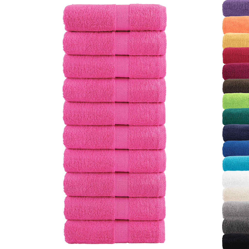 Toalhas de rosto premium solund 10 unidades rosa 30x30 cm 600 g/m²