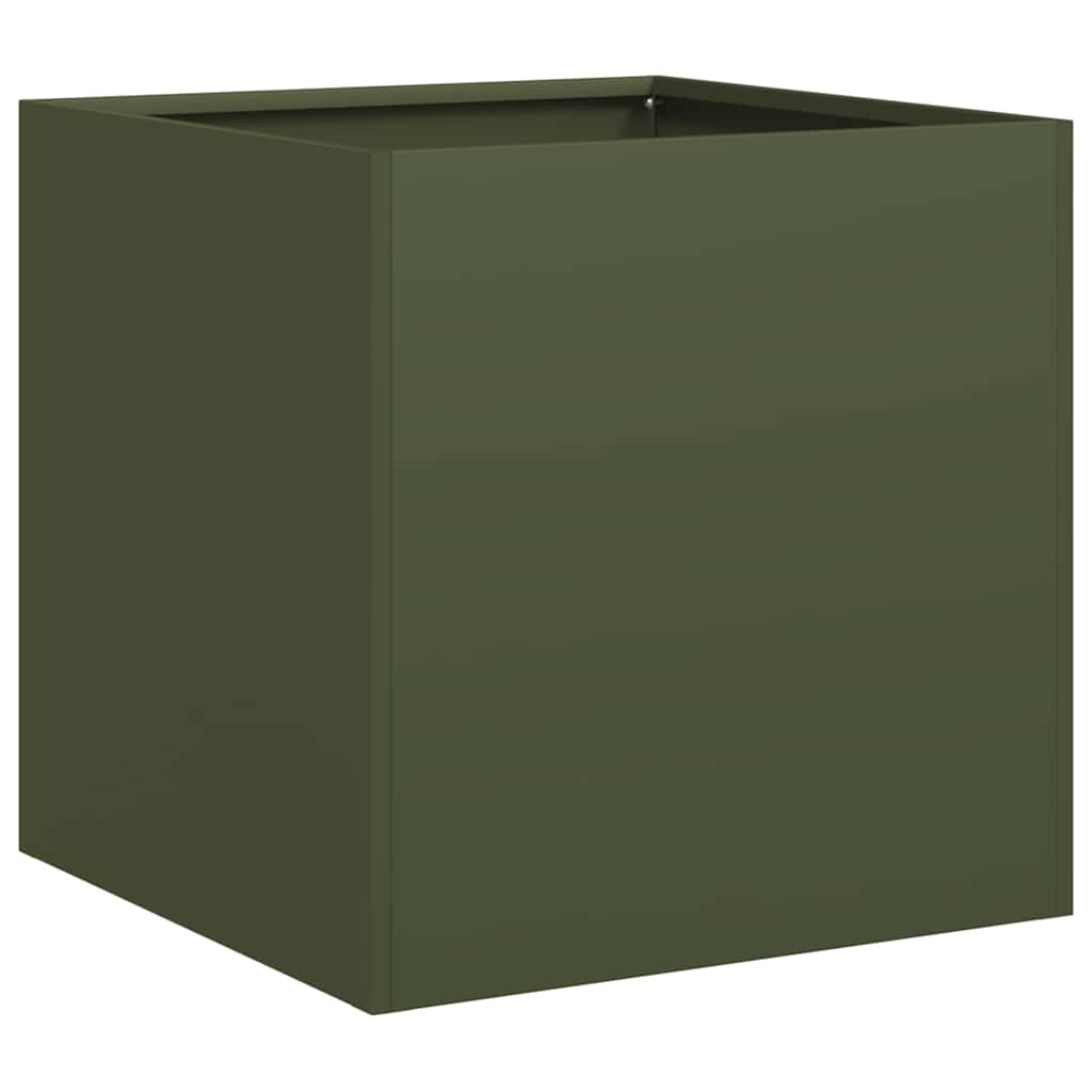 Vaso/floreira 40x40x40 cm aço laminado a frio verde