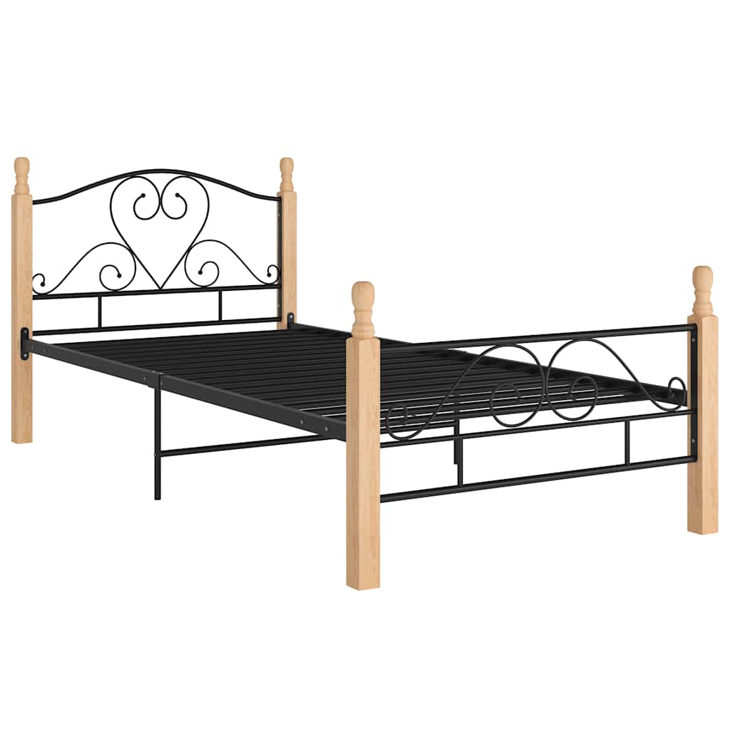 Estrutura de cama 90x200 cm metal preto
