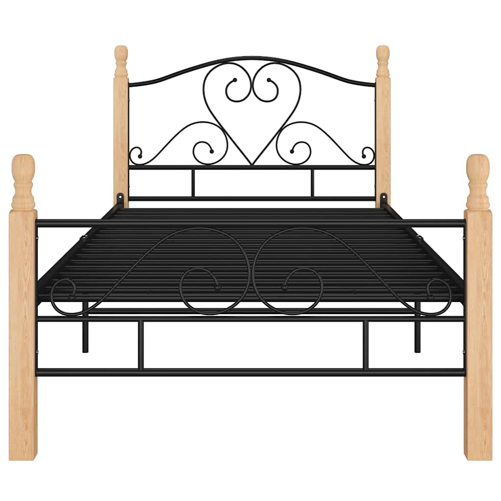 Estrutura de cama 90x200 cm metal preto