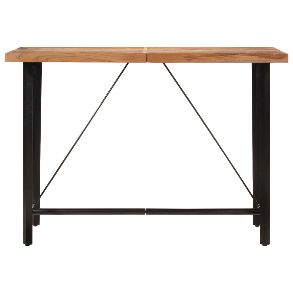 Mesa de bar 150x70x107 cm madeira de acácia maciça e ferro