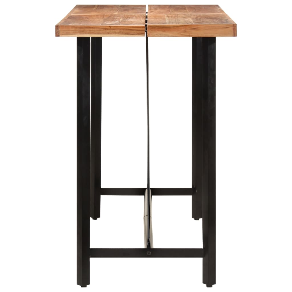 Mesa de bar 150x70x107 cm madeira de acácia maciça e ferro
