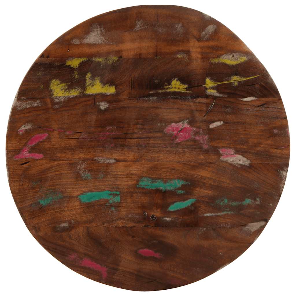 Tampo de mesa redondo ø40x1,5 cm madeira recuperada maciça
