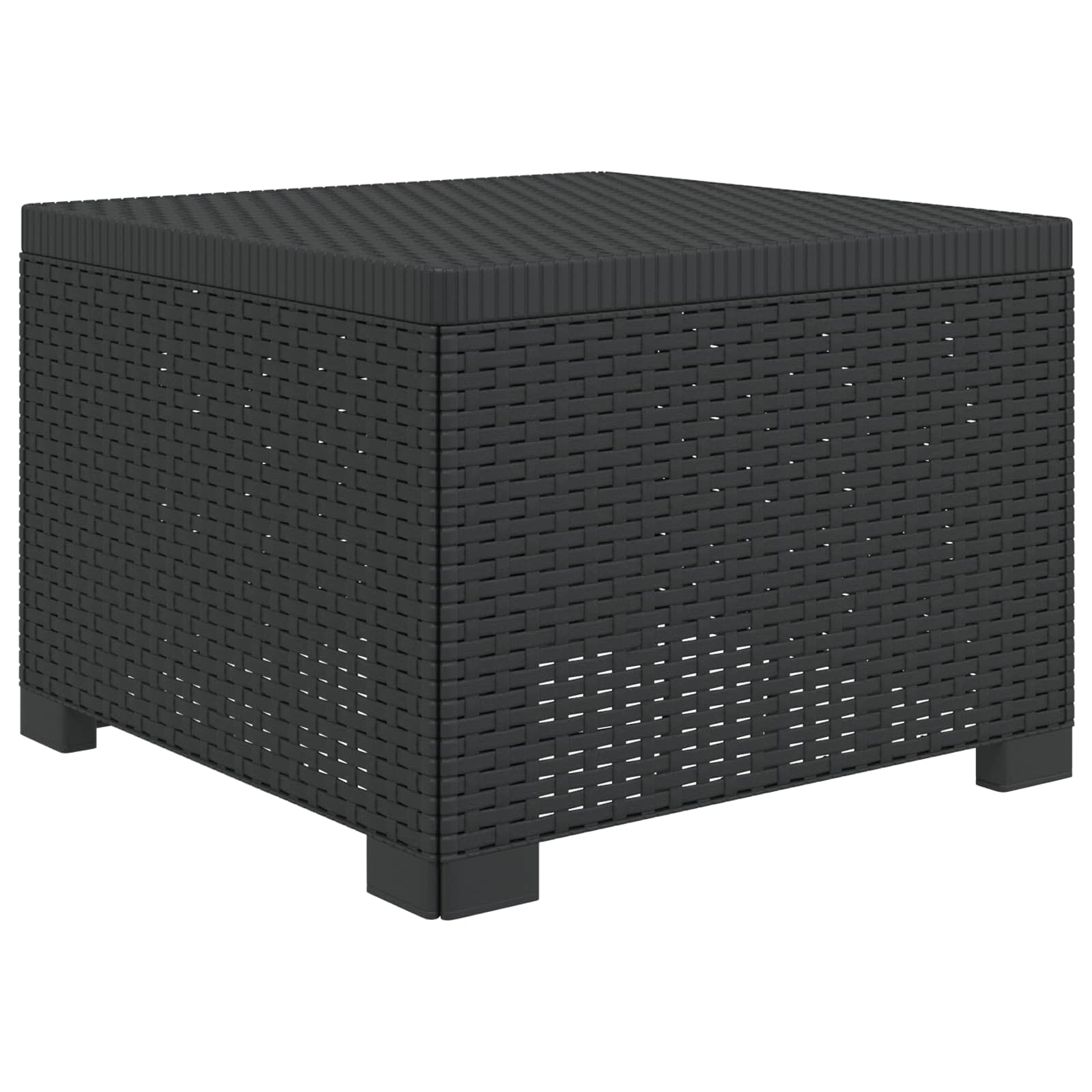Sofá de jardim 1 lugar look rattan PP antracite