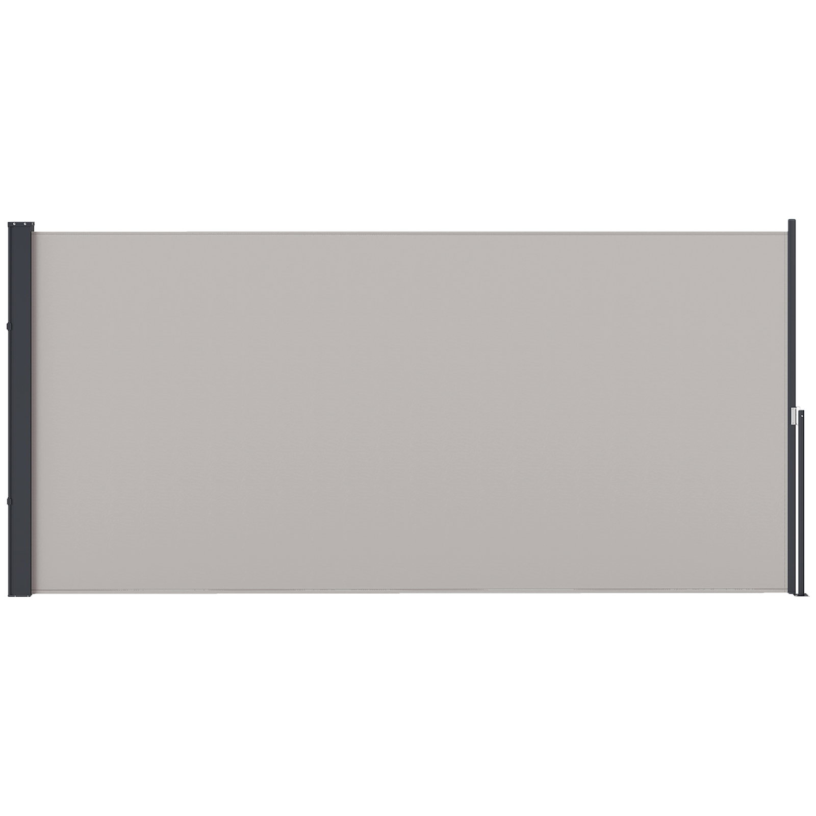 Toldo lateral retrátil toldo enrolável de privacidade e proteção solar para jardim varanda 300x140 cm cinza claro 123/200
