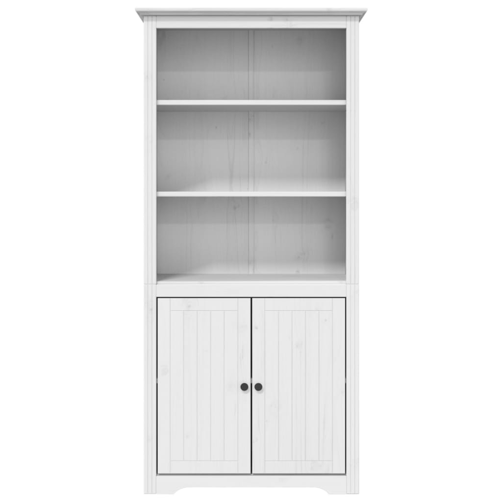 Estante bodo 82x40x173 cm madeira de pinho maciça branco