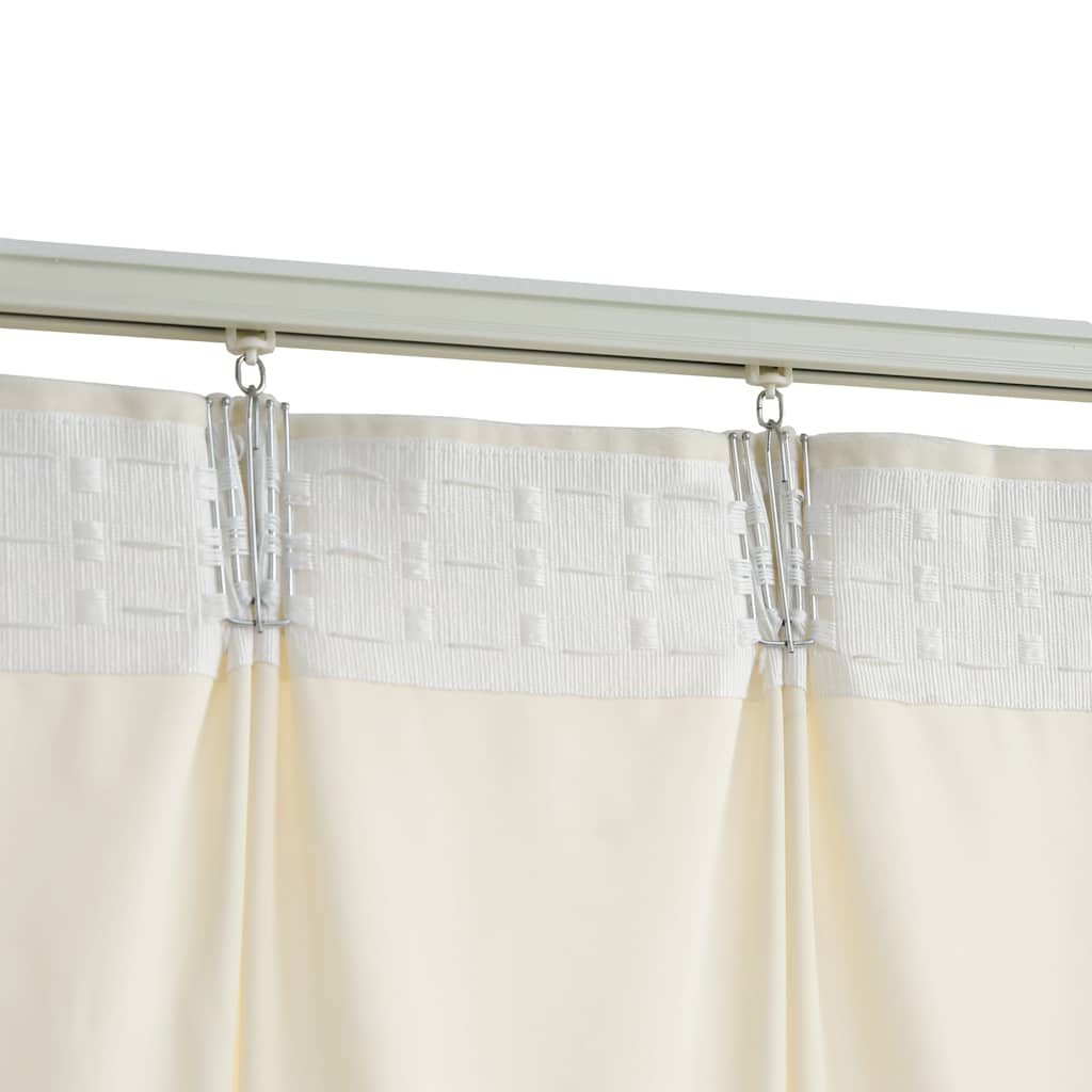 Cortina blackout com ganchos 290x245 cm veludo creme