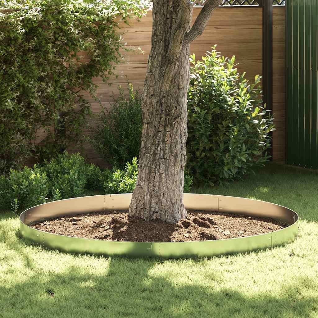 Conjunto 20 painéis vedação relvado 100 x 14 cm aço galvanizado