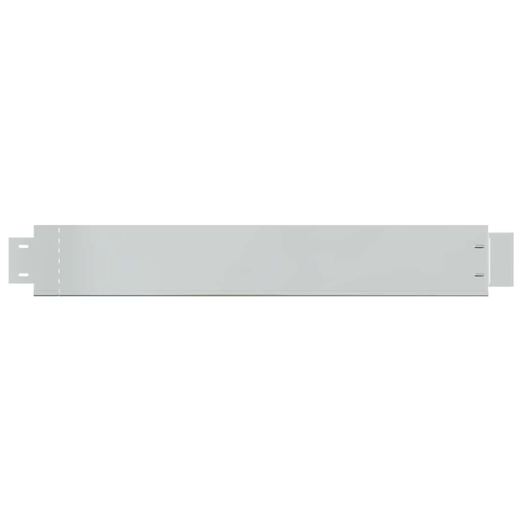 Conjunto 20 painéis vedação relvado 100 x 14 cm aço galvanizado