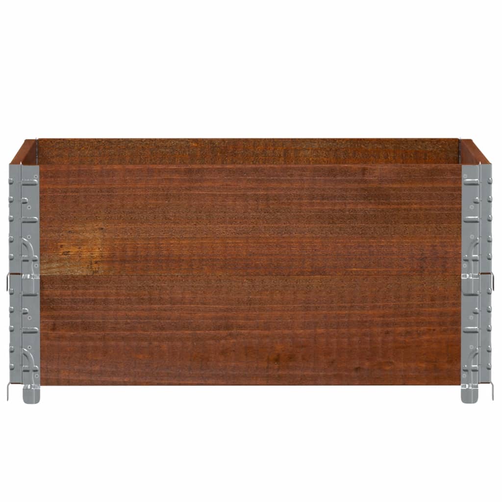 Colares p/ paletes 2 pcs 80x60 cm madeira pinho maciça castanho