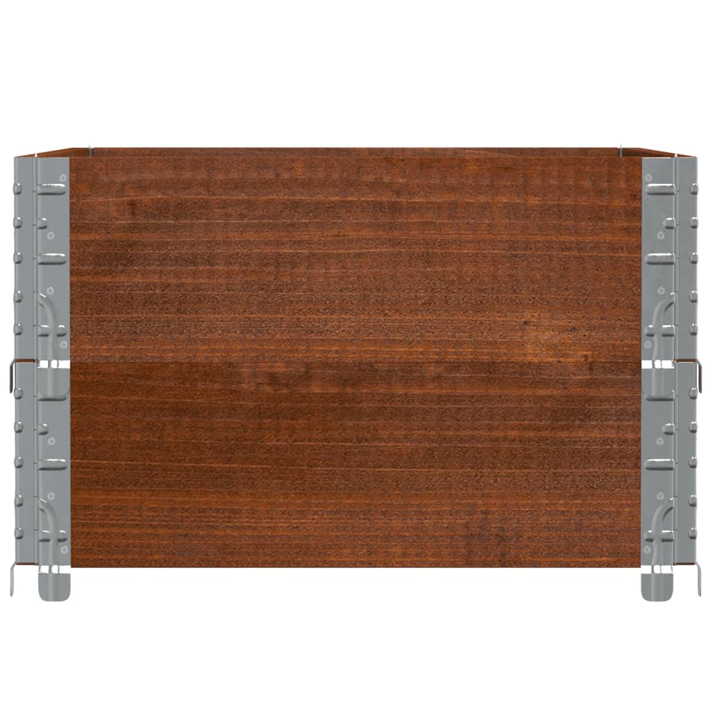 Colares p/ paletes 2 pcs 80x60 cm madeira pinho maciça castanho