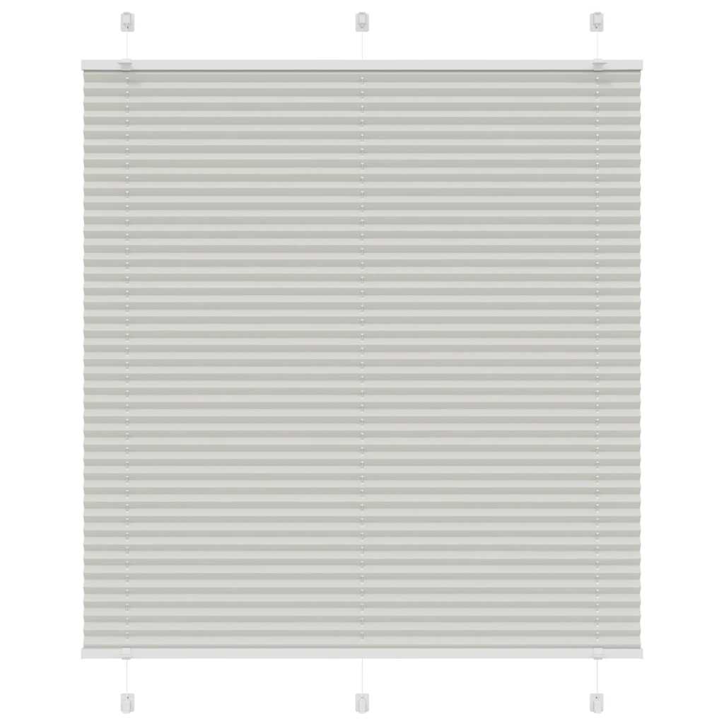 Plissado cego cinzento luz 115x100cm largura tecido 114,4 cm