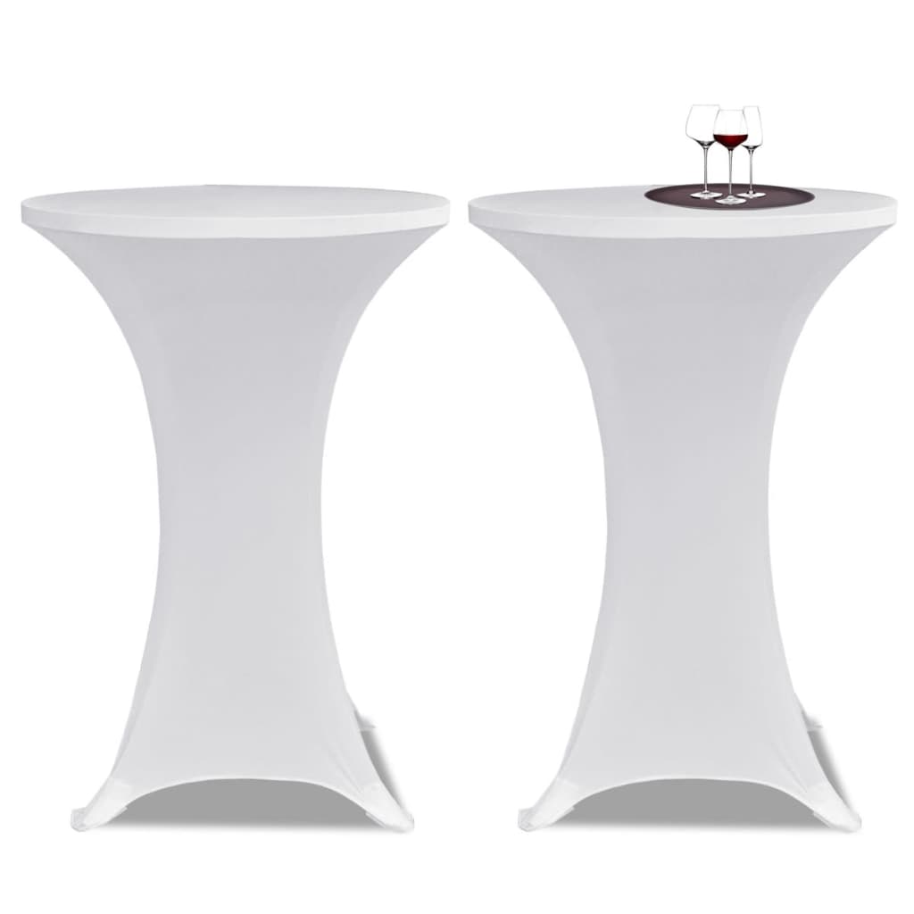 Toalha de mesa elástica ø80, branca / 2 peças