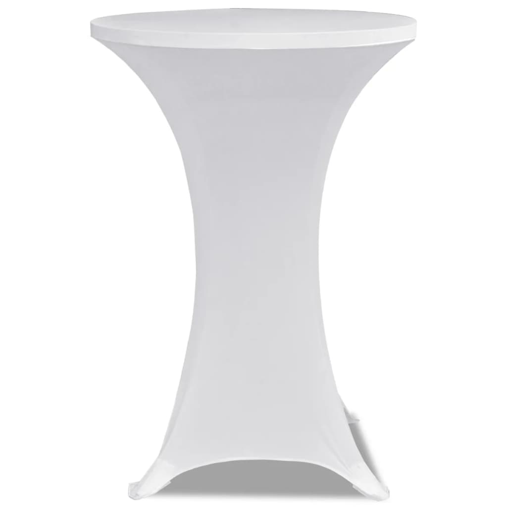 Toalha de mesa elástica ø80, branca / 2 peças