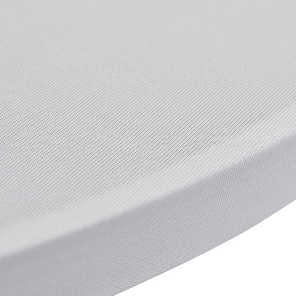Toalha de mesa elástica ø80, branca / 2 peças
