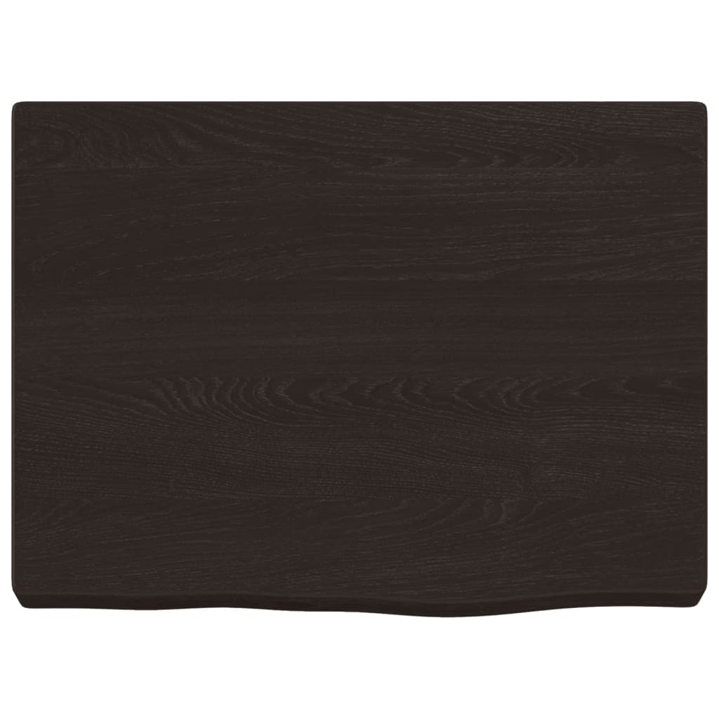 Bancada p/ wc 40x30x(2-4)cm madeira tratada maciça castanho